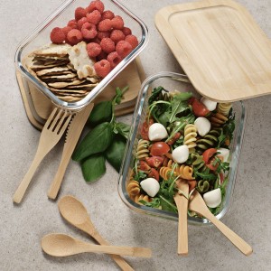 Lunch Box verre et bambou 1090ml 2