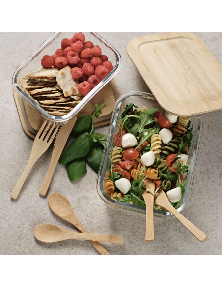 Lunch Box verre et bambou 1090ml