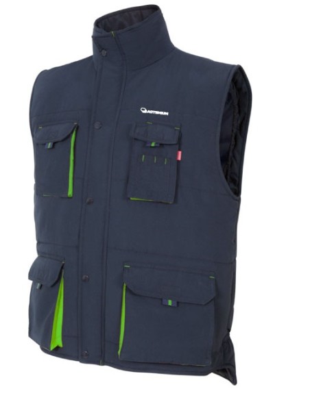Gilet matelassé bicolore multipoches