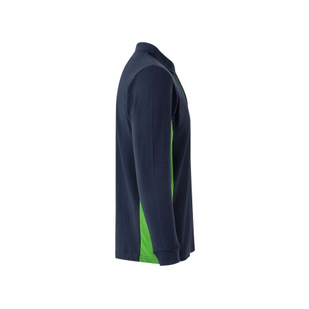 Polo manches longues navy lime