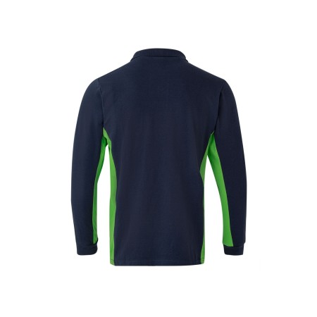 Polo manches longues navy lime