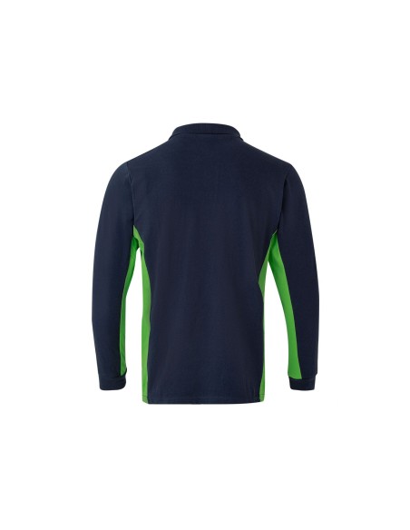 Polo manches longues navy lime
