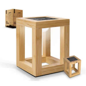 Lampe solaire bambou photovoltaïque 2