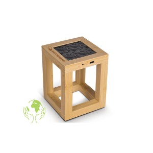 Lampe solaire bambou photovoltaïque