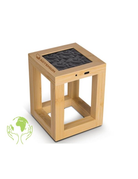 Lampe solaire bambou photovoltaïque