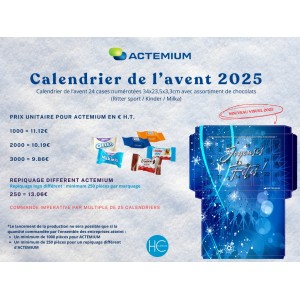 Calendrier de l'avent 2025*