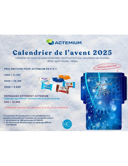 Calendrier de l'avent 2025*