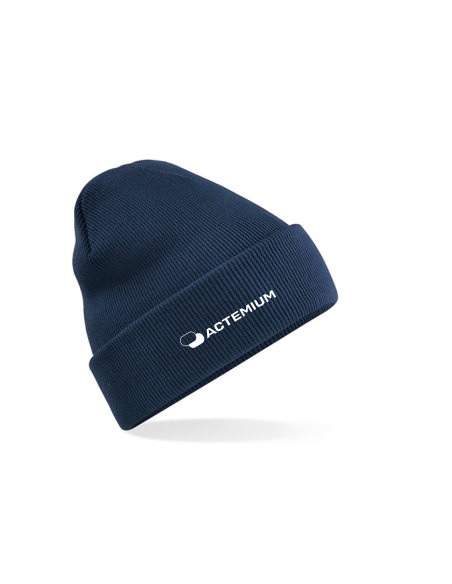 Bonnet maille doublée avec large revers