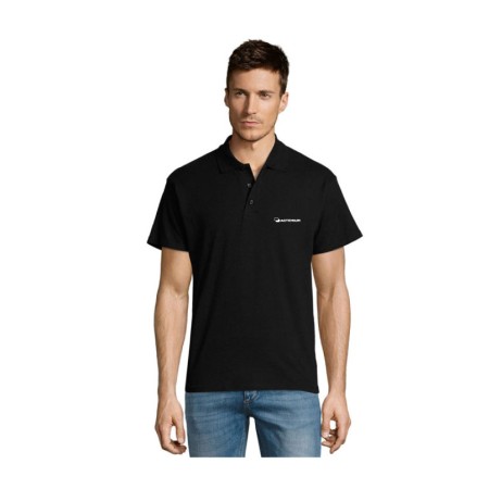 Polo manches courtes col couleurs