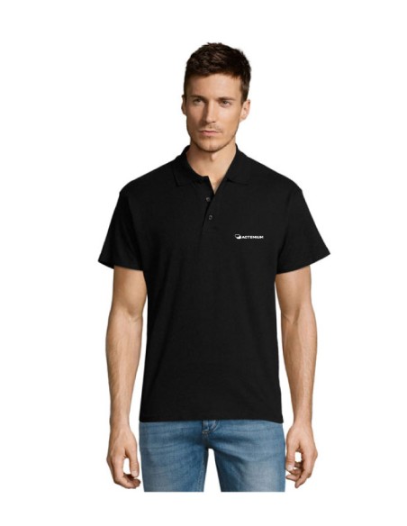 Polo manches courtes col couleurs