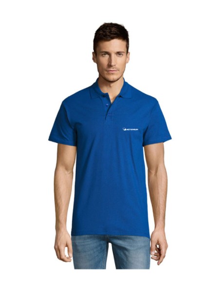 Polo manches courtes col couleurs